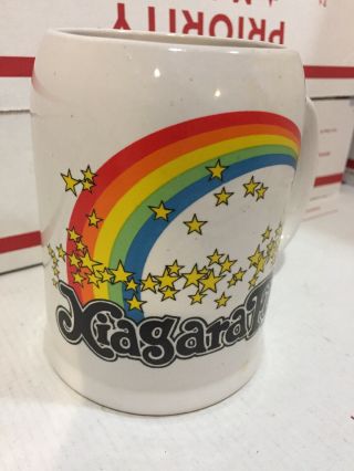 Vintage 1983 Royal Specialty Niagara Falls Canada Mug Stein Rainbow Stars - Cool