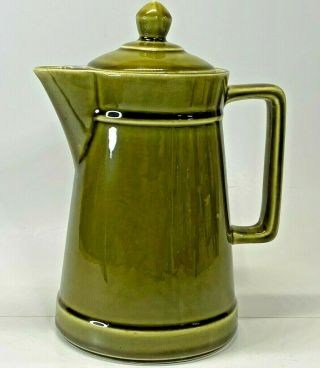 Vintage Mid - Century Aes Japan Avocado Green Chocolate / Coffee / Hot Water Pot