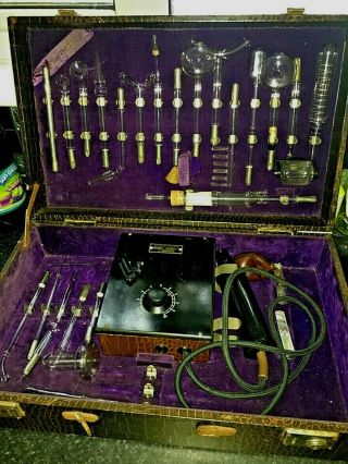 Antique Quack Medical Dynamotherm Electric Shock Machine Frankenstein Man Cave