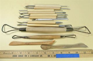 Clay Sculpting Tools - Pottery Ceramic Art Craft,  Large & Small,  Vintage &