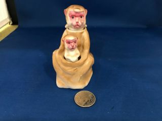 Vintage Monkey Mom And Baby Nodder Salt And Pepper Shakers