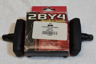 Vintage Odyssey 2by4 Black Brake Pads Shoes Threaded Post Bmx One - Pair