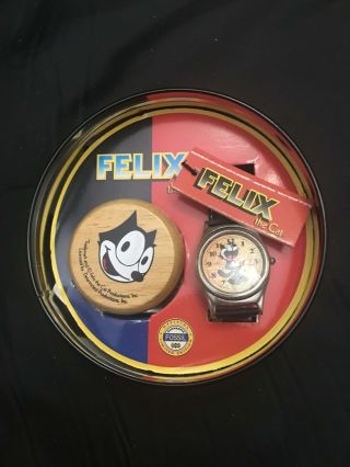 FOSSIL FELIX THE CAT LAUGHING CAT WATCH TIN BOX 1994 LE limited Edition 3