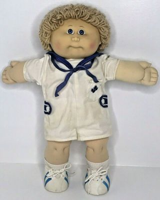 Vintage Cabbage Patch Kids Doll Boy Blonde Hair Blue Eyes 16 " 1978 - 82