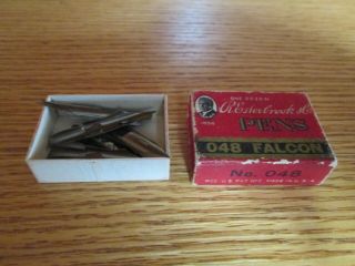 Vintage Box Of 6 Esterbrook Pen Nibs No.  048 Falcon
