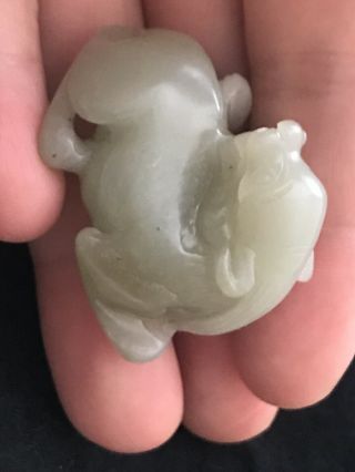 Antique Chinese Nephrite Jade Carved Lion Ming Dynasty和田籽料 32g 4