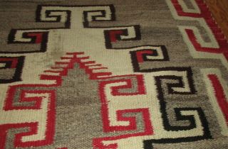Vintage Early American Indian Navajo JB Moore Crystal Rug Blanket 58 