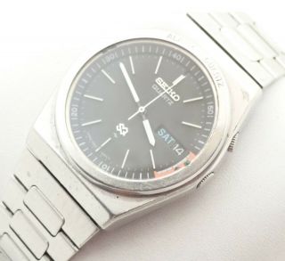 Vintage Mens Seiko Alarm Quartz Wristwatch Watch