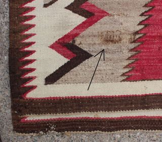 Antique Western Navajo Native American Indian Natural Colors Dazzler Rug NR 5
