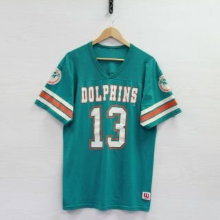Vintage Dan Marino 13 Miami Dolphins Wilson Jersey T - Shirt Size Xl Teal 90s Nfl