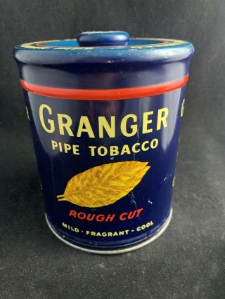 Vintage Granger Pipe Tobacco Advertising Tin Can 65