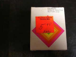 Vintage Polaroid Remote Shutter Button 112 For Sx - 70 Land Camera With Orig.  Box