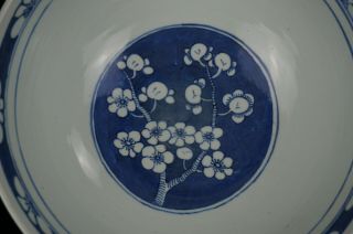 LARGE Antique Chinese Blue and White Porcelain Prunus Crackle Ice Bowl 19th Cen 3