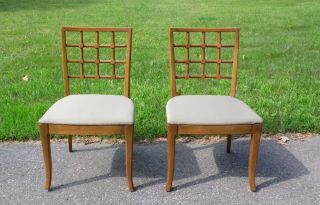 Vintage Mid Century Modern Drexel Lattice Back Dining Chair Replacement