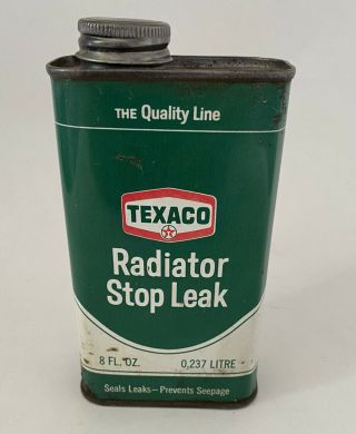 Vintage Texaco Radiator Stop Leak Can Empty 1968 Automobilia