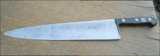 Finest Antique F.  Dick Germany 20 " Carbon Steel Medallion Chef Knife Razor Sharp