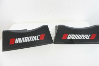 Vintage Uniroyal Tire Stand Plastic Display Race Advertising Sign Holder Sign