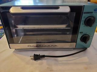Vintage Appearing Retro Americana Toaster Oven To3400b - Ul Teal Color