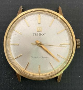 Vintage Tissot Seastar Seven Gold Filled Wind - Up Mens Watch
