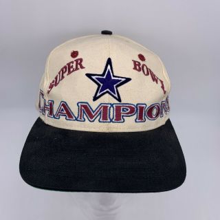 Vintage Bowl Xxvii Dallas Cowboys Champions Snapback Hat Cap Logo 7