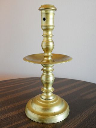 17th Century Dutch Brass Heemskerk Candlestick