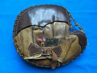 Awesome Antique 1920s Draper Maynard Catchers Mitt Vintage Baseball Glove Wow