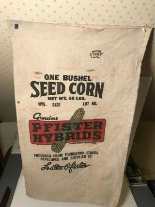 Vintage Pfister Hybrids Seed Corn Sack
