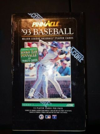 1993 Pinnacle Baseball Series 2 Wax Box 36 Packs Derek Jeter Rc?