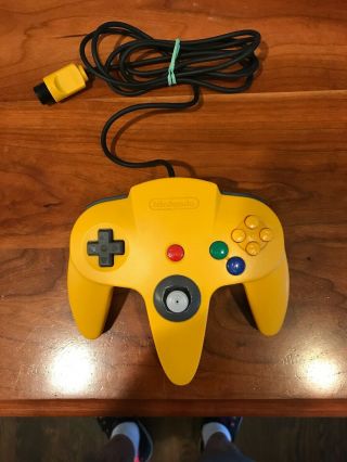Vintage Oem Yellow Nintendo 64 N64 Controller Well