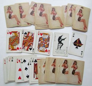 Vintage Pin Up Girl Back Playing Cards Deck