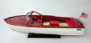 Chris Craft Sea Skiff Ship Model 26 " - Handcrafted Wooden Model Scale 1:10