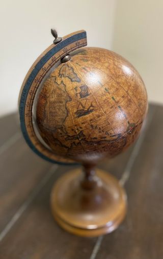 Vintage Olde World Globe,  Desktop,  Made In Italy,  9”