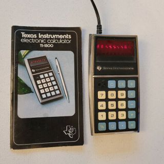 Vintage 1974 Texas Instruments Ti - 1500 Electronic Calculator Ac Adapter Charger