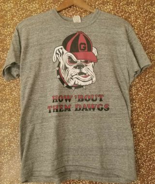 Georgia Bulldogs 1970s Vintage Russell Athletic T - Shirt Men 