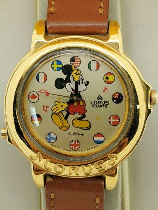 Mickey Mouse Lorus Quartz Walt Disney The Melody Watch RTR006 Authentic 2
