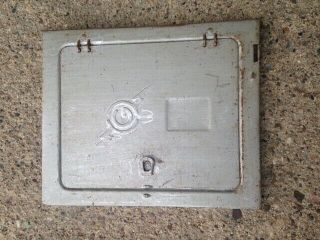 General Fuse Panel Box Front Cover Plate Vintage 100 Amp 6614