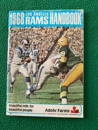 Los Angeles Rams 1968 Season Handbook Media Press Guide Vintage Nfl Book