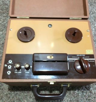 Vintage Olson 5 Tube Portable Reel Tape Recorder Japan