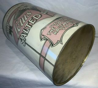 ANTIQUE LOTUS BRAND SALTED PEANUTS TIN LITHO 10LB CAN TOLEDO OH COUNTRY STORE 6