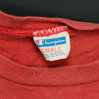 Rare Vintage CHAMPION Alabama Crimson Tide Single Stitch T Shirt 70s 80s Red S 3