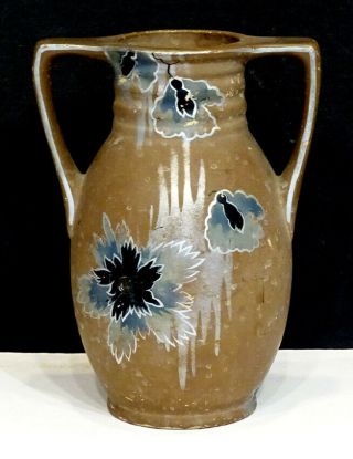 Antique Vintage Hand Painted Pottery Arts & Crafts Art Nouveau Vase / England