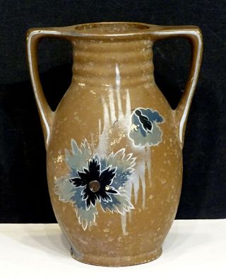 ANTIQUE Vintage HAND PAINTED Pottery ARTS & CRAFTS Art Nouveau Vase / ENGLAND 2