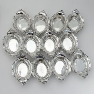 Cromwell 13 Nut Cups Set Gorham Sterling Silver 1900 No Mono