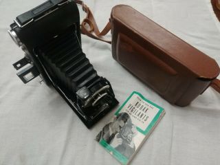 Vintage Kodak Six - 16 Vigilant Folding Camera w leather carrying case & instructi 2