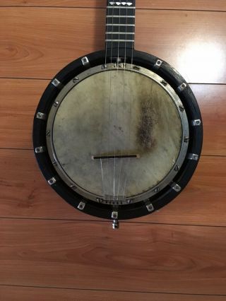 Vintage Late 1800 or Early 1900 ' s English Zither Banjo 5 String by J&H 2