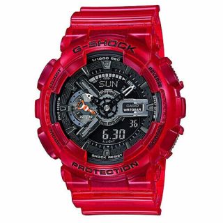 Casio G - Shock Ga - 110cr - 4a Ga110cr - 4a Resin Band Red Sport Watch