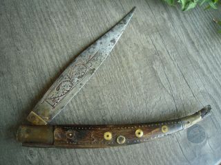 Spain Antique Navaja Folding Knife 18/19th Century