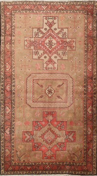 Geometric Semi Antique Tribal Traditional Area Rug Hand - Knotted Wool Carpet 5x7