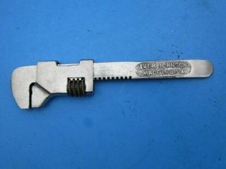 Vintage Iver Johnson Bicycle Motorcycle Adjustable Wrench 6 Inch
