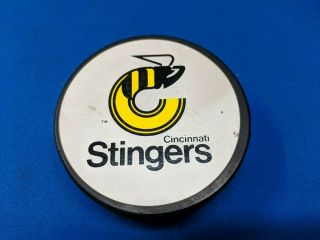 Wha Vintage Viceroy Blank Reverse Cincinnati Stingers Game Puck V3 Slug Sticker